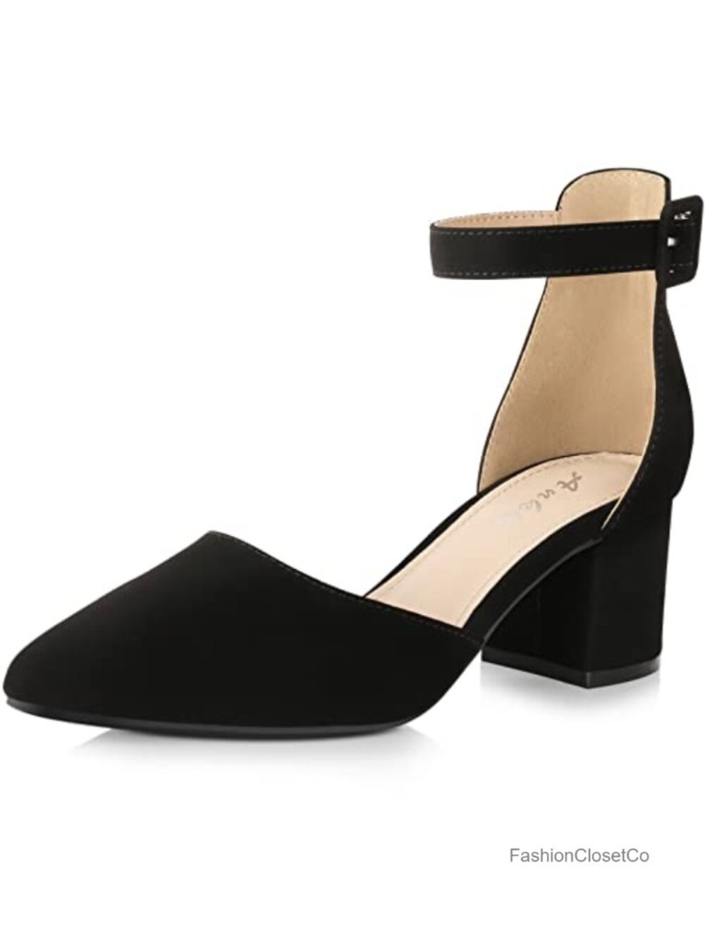 Women's Block Heels Pumps Closed Toe Chunky Low Heel Dress Shoes 2.25
